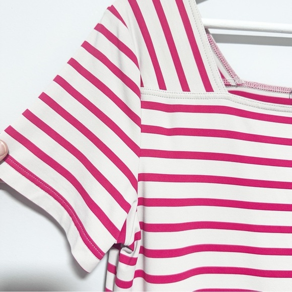 Saint James Pink and White Striped Mini Dress - Picture 4 of 11